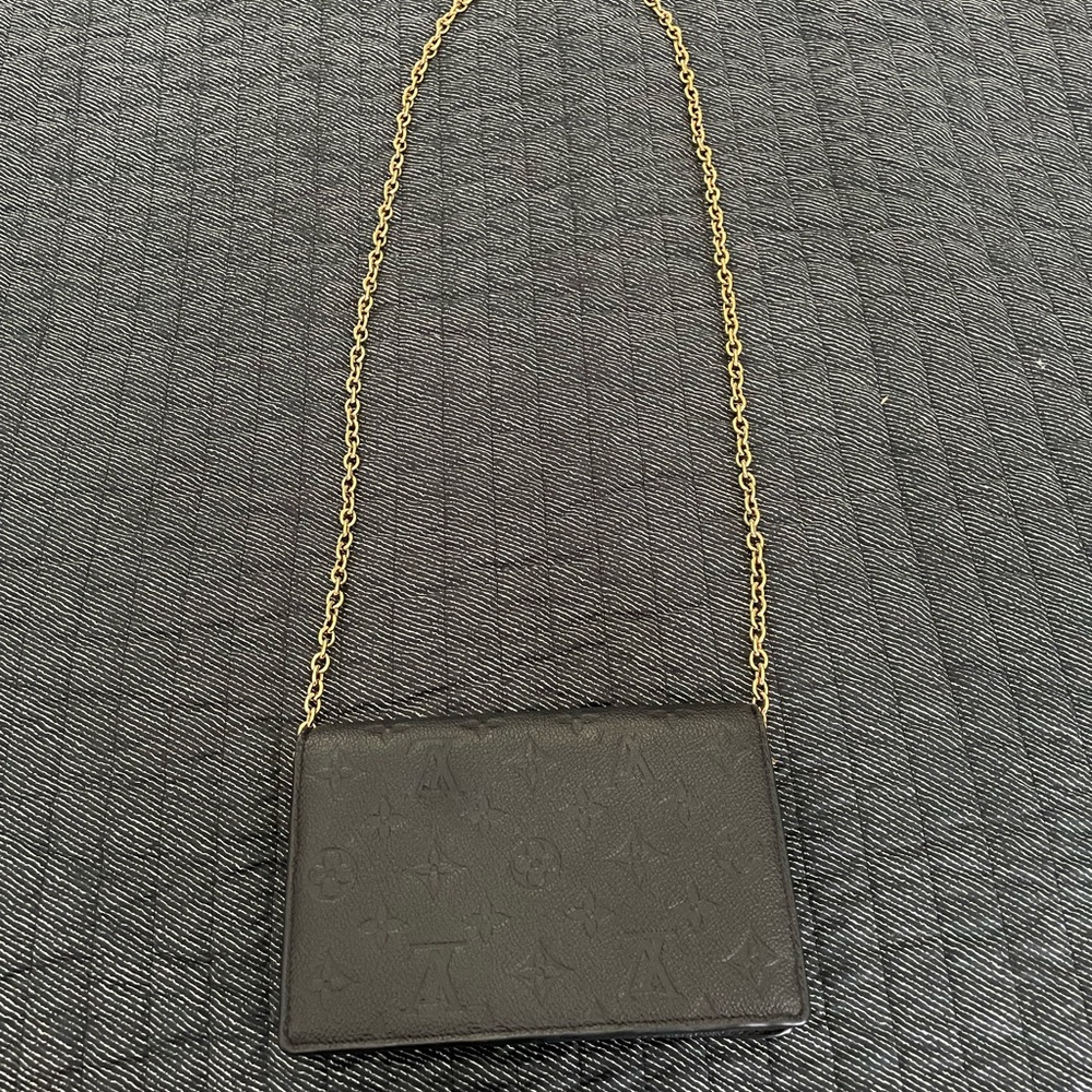 Louis Vuitton Vavin Chain Wallet - Monogram Empreinte Leather Black - Picture 4 of 16